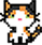 A pixel art icon of a cat