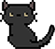 A pixel art icon of a cat