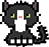 A pixel art icon of a cat